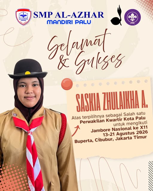 Selamat kepada Ananda Saskia Zhulaikha A.